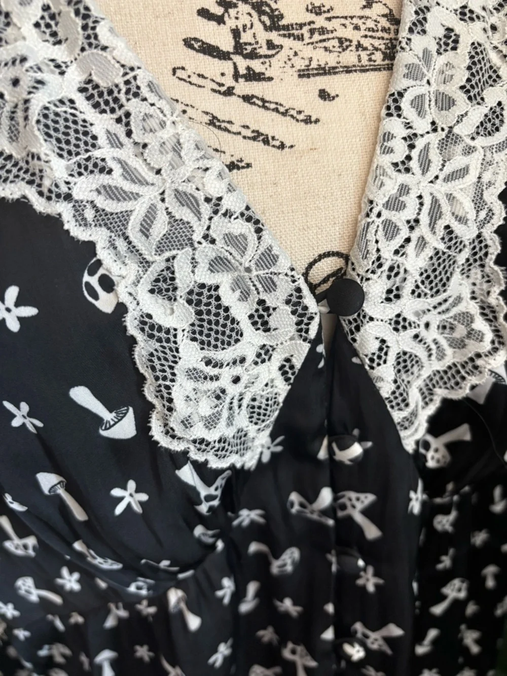 NWT Satin Mushroom Blouse - Picture 3 of 5